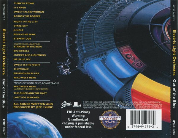 Electric Light Orchestra : Out Of The Blue (CD, Album, RE, RM)