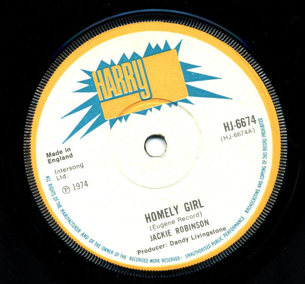Jackie Robinson (2) : Homely Girl (7", Single, Sol)
