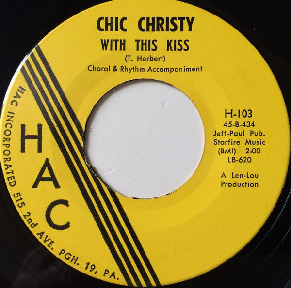 Chic Christy : With This Kiss / My Billet - Doux To You (My Love Letter To You) (7", Single)