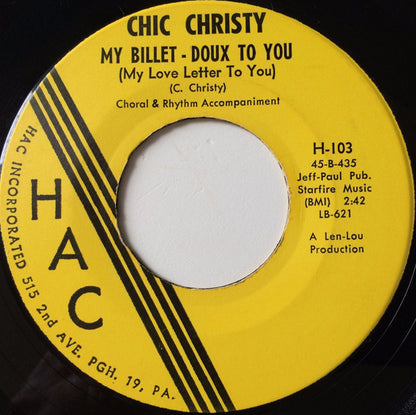 Chic Christy : With This Kiss / My Billet - Doux To You (My Love Letter To You) (7", Single)