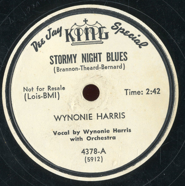 Wynonie Harris : Stormy Night Blues / Good Morning Judge (Shellac, 10", Promo)