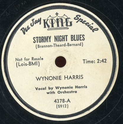 Wynonie Harris : Stormy Night Blues / Good Morning Judge (Shellac, 10", Promo)