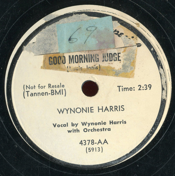 Wynonie Harris : Stormy Night Blues / Good Morning Judge (Shellac, 10", Promo)