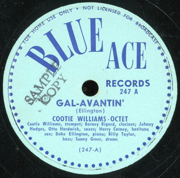 Cootie Williams Octet : Gal-avantin' / Mobile Blues (Shellac, 10", RE, Unofficial)