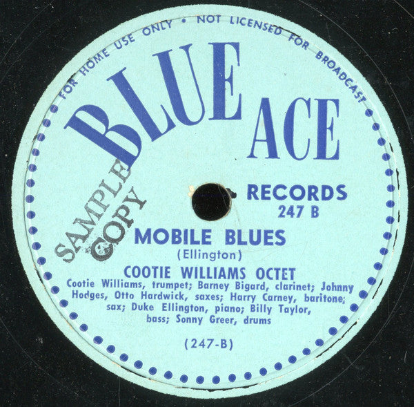 Cootie Williams Octet : Gal-avantin' / Mobile Blues (Shellac, 10", RE, Unofficial)