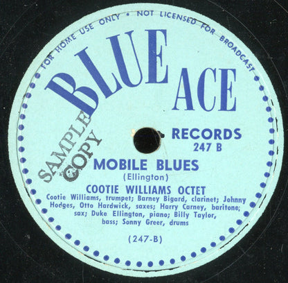 Cootie Williams Octet : Gal-avantin' / Mobile Blues (Shellac, 10", RE, Unofficial)
