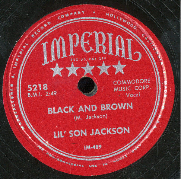 Lil' Son Jackson : Black And Brown / Sad Letter Blues (Shellac, 10")