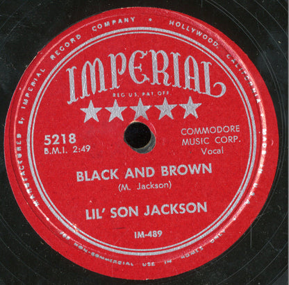 Lil' Son Jackson : Black And Brown / Sad Letter Blues (Shellac, 10")