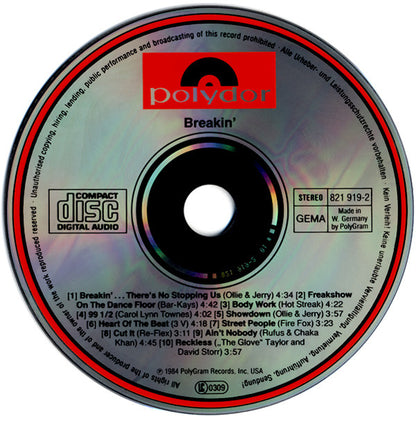 Various : Breakin' - Original Motion Picture Soundtrack (CD, Comp)