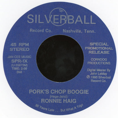 Ronnie Haig : Pork’s Chop Boogie (7", Promo, Whi)