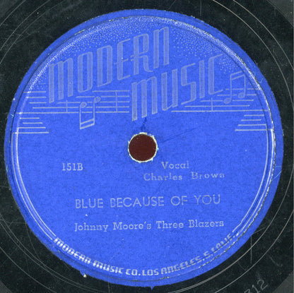Johnny Moore's Three Blazers : Sail On Blues / Blue Because Of You (Shellac, 10")