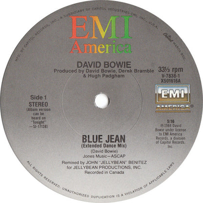 David Bowie : Blue Jean (12", Single)