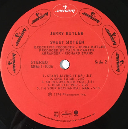 Jerry Butler : Sweet Sixteen (LP, Album)