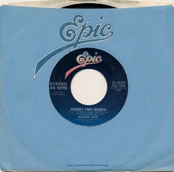Adam Ant : Goody Two Shoes (7", Single, Styrene, Pit)