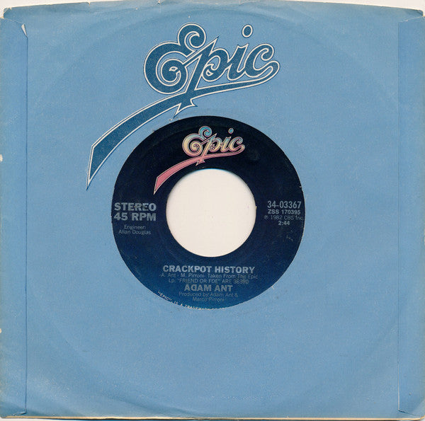 Adam Ant : Goody Two Shoes (7", Single, Styrene, Pit)
