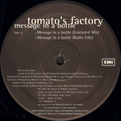 Tomato's Factory : Message In A Bottle (12")