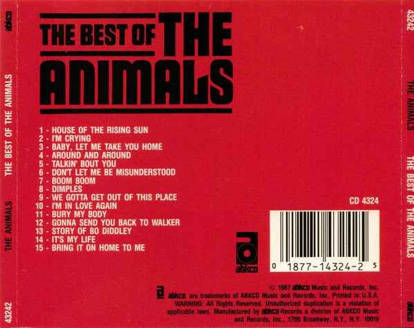 The Animals : The Best Of The Animals (CD, Comp, RE, Dis)