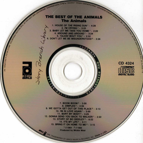 The Animals : The Best Of The Animals (CD, Comp, RE, Dis)