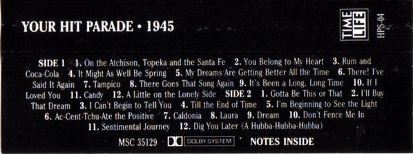 Various : Your Hit Parade 1945 (Cass, Comp, RM)