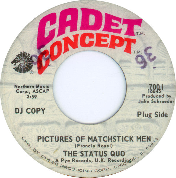 Status Quo : Pictures Of Matchstick Men (7", Single, Promo)