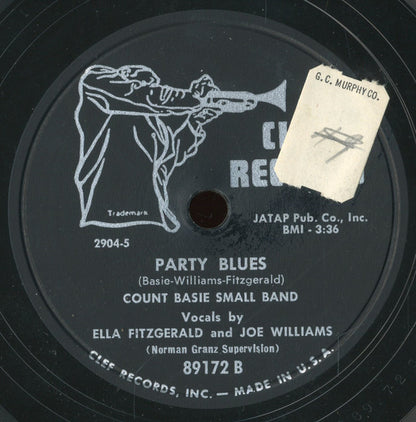 Count Basie Big Band, Ella Fitzgerald : April In Paris / Party Blues (Shellac, 10")