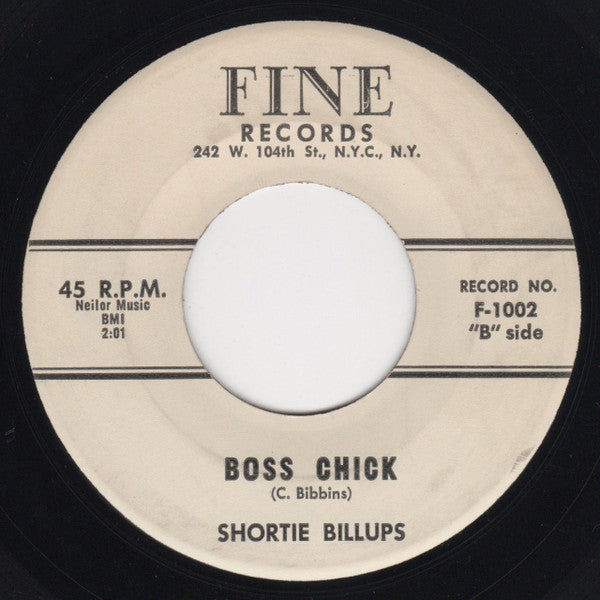 Shorty Billups : Why Can't You Be True / Boss Chick (7")