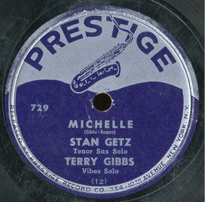 Stan Getz Quartet / Stan Getz : Too Marvelous For Words / Michelle (Shellac, 10")