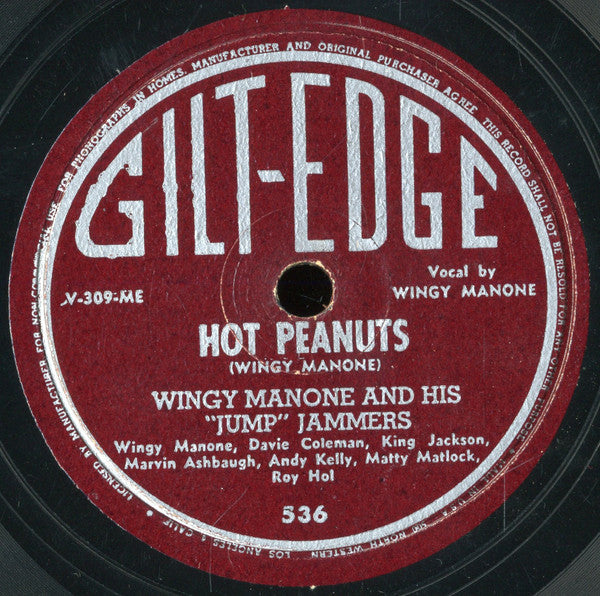 Wingy Manone And His Jump Jammers : Salt Pork West Virginia / Hot Peanuts (Shellac, 10")