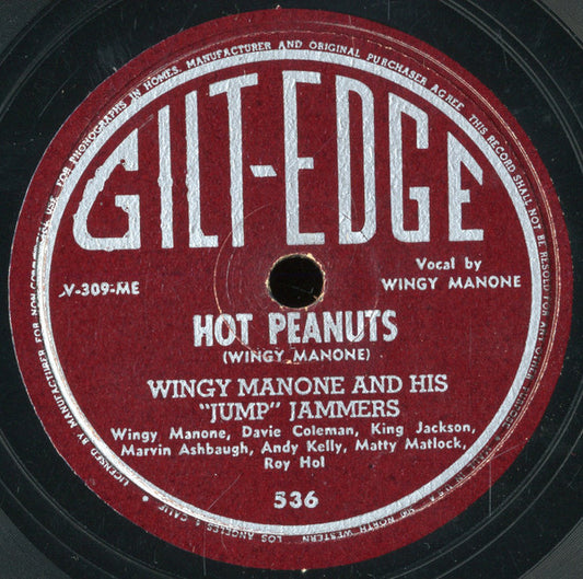 Wingy Manone And His Jump Jammers : Salt Pork West Virginia / Hot Peanuts (Shellac, 10")