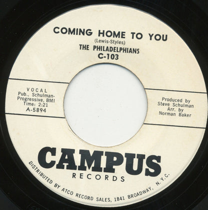 The Philadelphians : Coming Home To You (7", Single)
