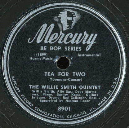 Willie Smith Quintet : Not So Bop Blues / Tea For Two (Shellac, 10")