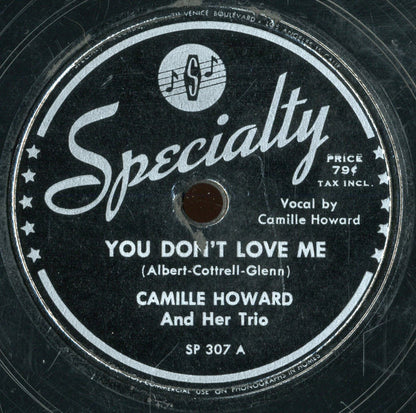 Camille Howard And Her Trio : You Don't Love Me / X-Temperaneous Boogie (Shellac, 10")