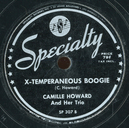 Camille Howard And Her Trio : You Don't Love Me / X-Temperaneous Boogie (Shellac, 10")