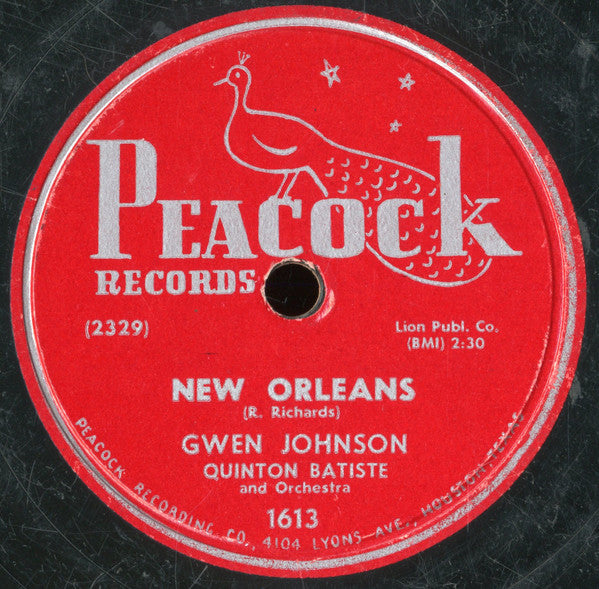 Gwen Johnson : New Orleans / Never Again (Shellac, 10")