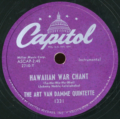 The Art Van Damme Quintet : This Can't Be Love / Hawaiian War Chant (Shellac, 10")