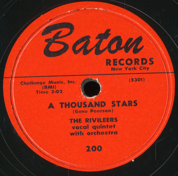 The Rivileers : A Thousand Stars / Hey Chiquita! (10")