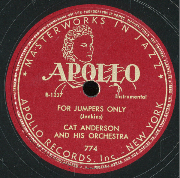 Cat Anderson And His Orchestra : Cat's Boogie / For Jumpers Only (Shellac, 10")