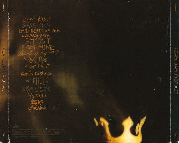 Pearl Jam : Riot Act (CD, Album)