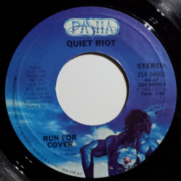 Quiet Riot : Cum On Feel The Noize / Run For Cover (7", Single, Styrene, Pit)