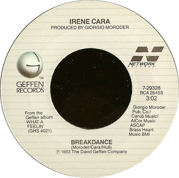 Irene Cara : Breakdance / Cue Me Up (7", Single, Jac)