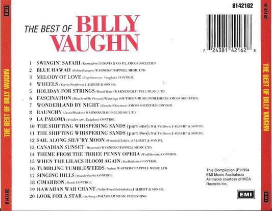 Billy Vaughn : The Best Of Billy Vaughn (CD, Comp)
