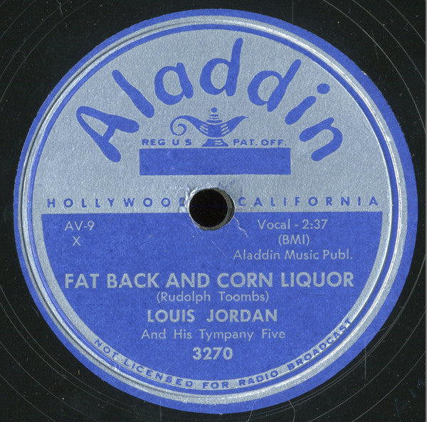 Louis Jordan And His Tympany Five : The Dripper / Fat Back And Corn Liquor (Shellac, 10")