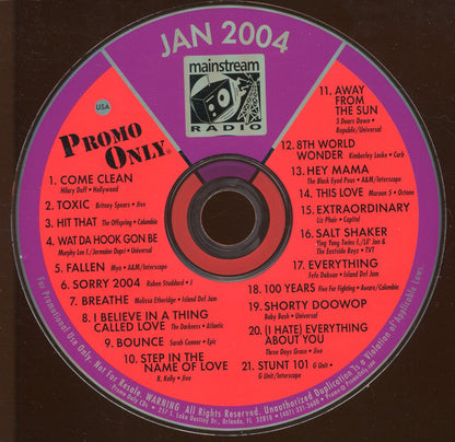 Various : Promo Only Mainstream Radio: January 04 (CD, Comp, Promo)