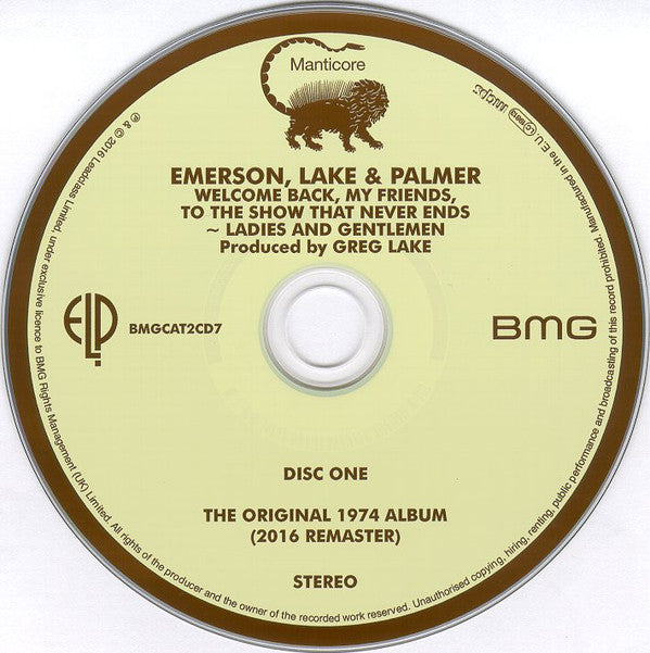 Emerson Lake & Palmer* : Welcome Back, My Friends, To The Show That Never Ends - Ladies And Gentlemen (2xCD, Album, Dlx, RE, RM)
