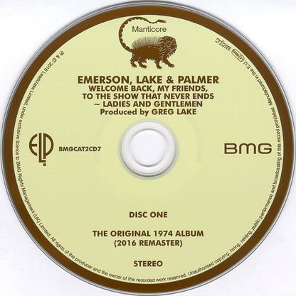 Emerson Lake & Palmer* : Welcome Back, My Friends, To The Show That Never Ends - Ladies And Gentlemen (2xCD, Album, Dlx, RE, RM)