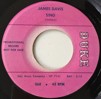 James "Thunderbird" Davis : Blue Monday (7", Single, Promo)