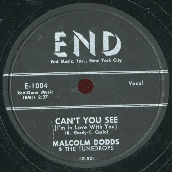 Malcolm Dodds & The Tunedrops : Fools Rush In / Can't You See (I'm In Love With You) (Shellac, 10")