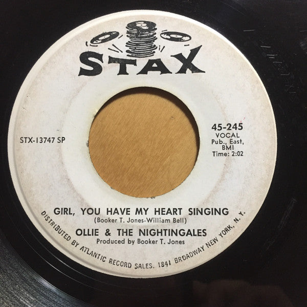 Ollie & The Nightingales : I Got A Sure Thing / Girl, You Have My Heart Singing (7", Single, Promo)