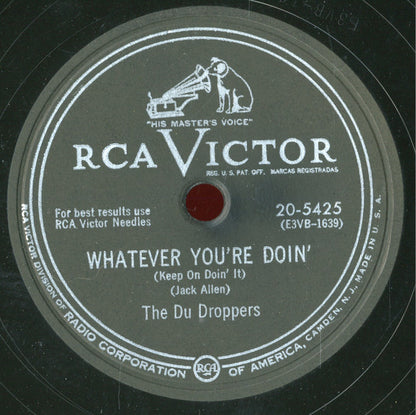 The Du Droppers : Somebody Work On My Baby's Mind / Whatever You're Doin' (Keep On Doin' It) (Shellac, 10")