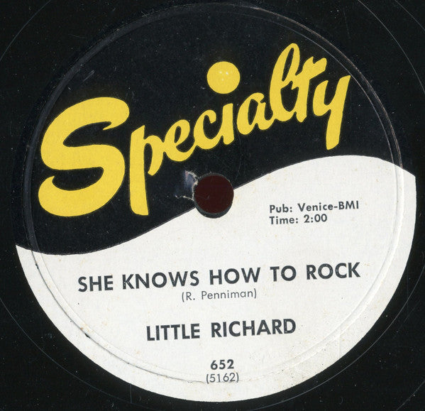 Little Richard : She Knows How To Rock / Early One Morning (Shellac, 10")